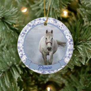 Personalized Horse Pet Ornament Photo Name Year