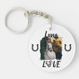 Personalized Horse Photo Equestrian Keychain