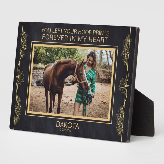 Personalized Horse Photo Memorial Plaque (Side)