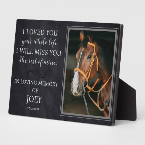 Personalized Horse Photo Memorial Plaque