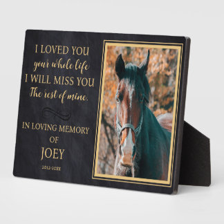 Personalized Horse Photo Memorial Plaque