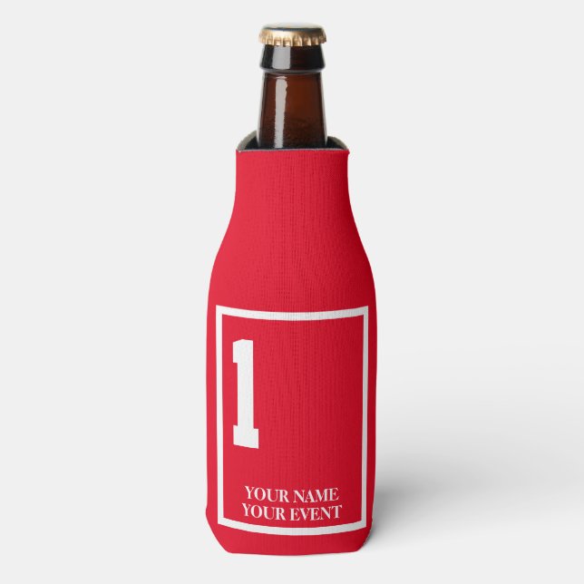Personalized Horse Racing Saddle Blanket  Bottle Cooler (Bottle Front)