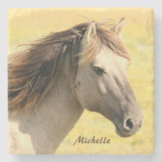 Personalized Horse Stone Coaster