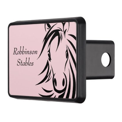 Personalized Horse Trailer Hitch Cover Pink