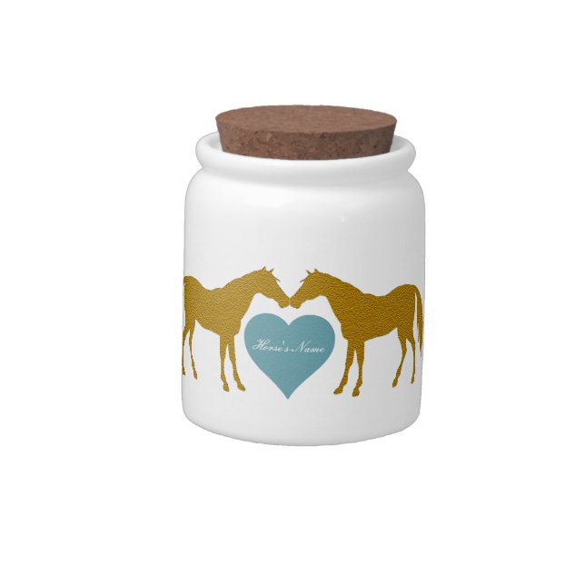 Personalized Horse Treat Jar (Left)