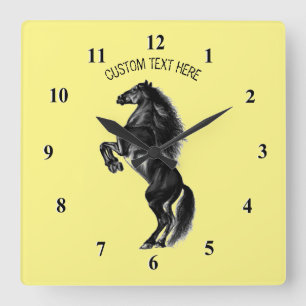 Personalized Horse Wall Clock with Custom Text