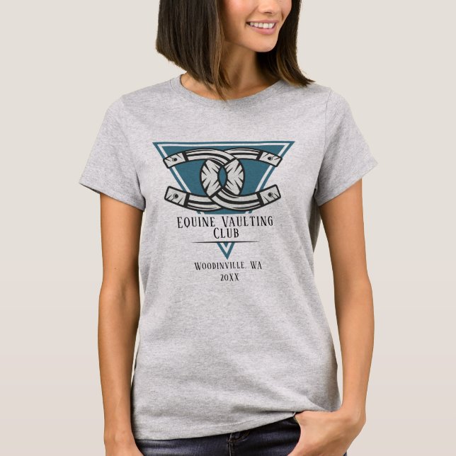 Personalized Horseback Riding Location Date Name T-Shirt (Front)