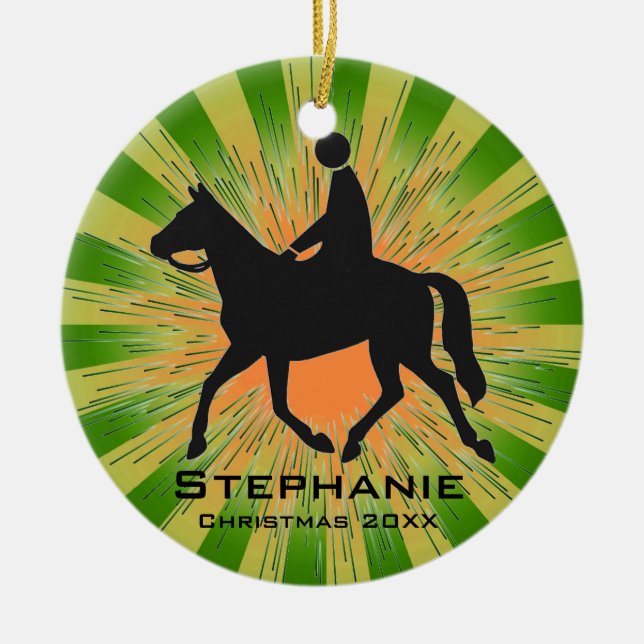 Personalized Horseback Riding Ornament (Front)