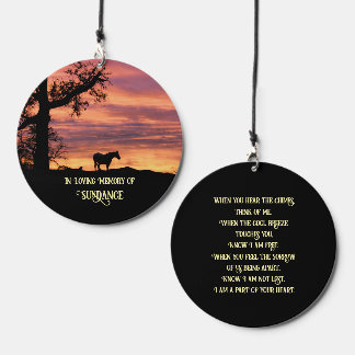 Personalized Horses Name Memorial Tribute Wind Chime