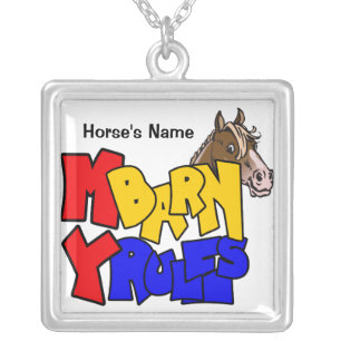 Personalized Horse's Name Silver Necklace