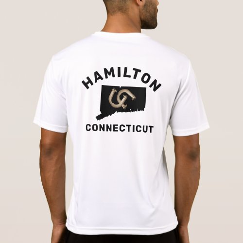 Personalized Horseshoe Pitching Connecticut Map T_Shirt