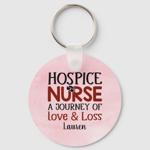 Personalized Hospice Nurse Journey Keychain