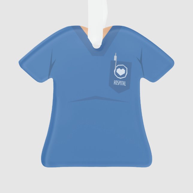 Personalized Hospital Christmas Holiday Ornament (Front)