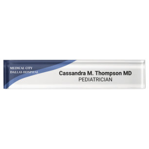 Personalized Hospital Employee  Desk Name Plate