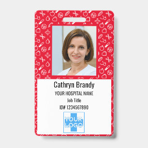 Personalized Hospital Employee ID, Photo and Name Badge