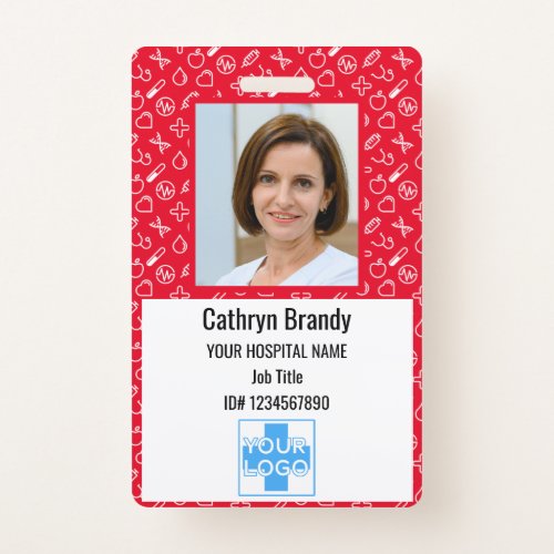 Personalized Hospital Employee ID Photo and Name Badge