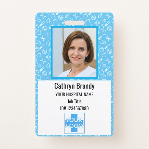 Personalized Hospital Employee ID Photo and Name Badge