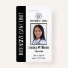 Personalized Hospital Employee Logo Photo Black ID