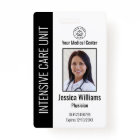 Personalized Hospital Employee Logo Photo Black ID