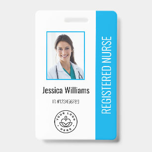 Personalized Hospital Employee Logo & Photo ID Bad Badge