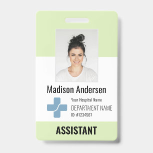 Personalized Hospital Employee Logo & Photo ID Bad Badge
