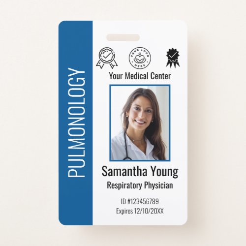 Personalized Hospital Employee Logo  Photo ID Bad Badge