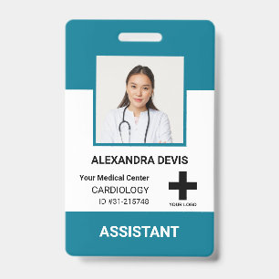 Personalized Hospital Employee Logo & Photo ID Bad Badge