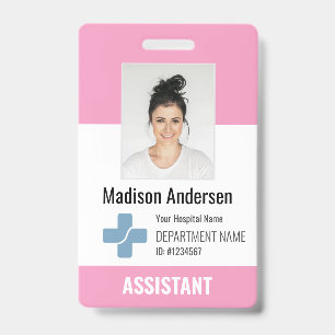 Personalized Hospital Employee Logo & Photo ID Bad Badge