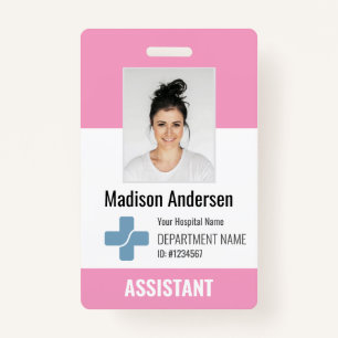 Personalized Hospital Employee Logo & Photo ID Bad Badge