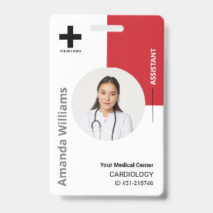 Personalized Hospital Employee Logo & Photo ID Bad Badge