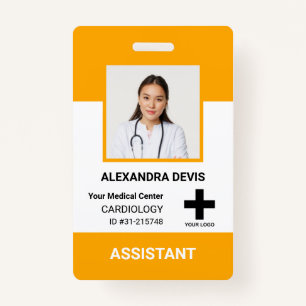 Personalized Hospital Employee Logo & Photo ID Bad Badge