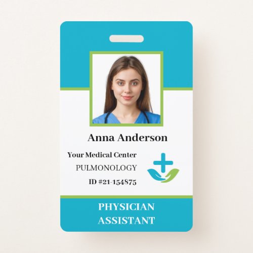 Personalized Hospital Employee Logo  Photo ID Bad Badge