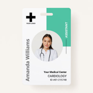 Personalized Hospital Employee Logo & Photo ID Bad Badge