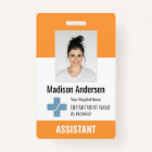 Personalized Hospital Employee Logo & Photo ID Bad