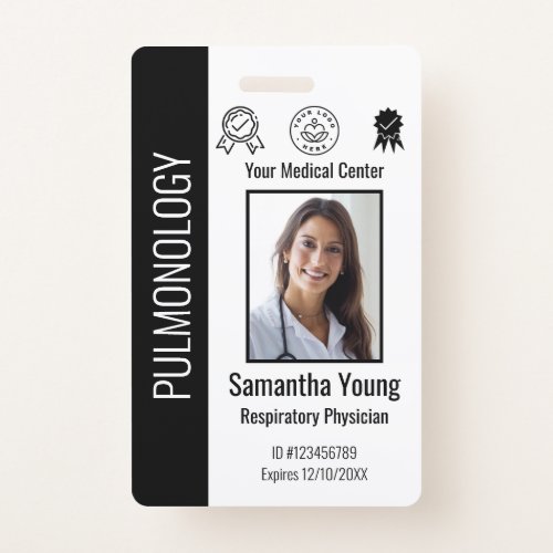 Personalized Hospital Employee Logo  Photo ID Badge