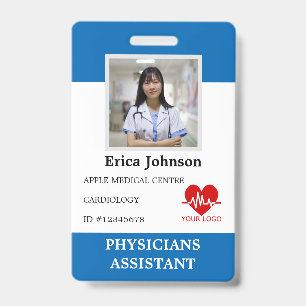 Personalized Hospital Employee Logo & Photo ID Badge