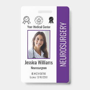 Personalized Hospital Employee Logo & Photo ID Badge