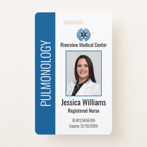 Personalized Hospital Employee Logo & Photo ID Badge | Zazzle