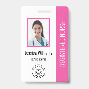 Personalized Hospital Employee Logo & Photo ID Badge