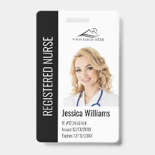 Personalized Hospital Employee Logo & Photo ID Badge