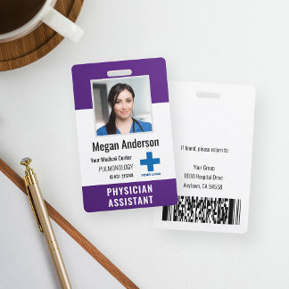 Personalized Hospital Employee Logo & Photo ID Badge