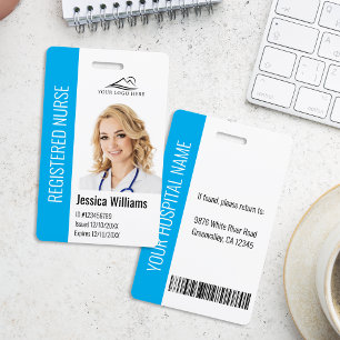 Personalized Hospital Employee Logo & Photo ID Badge