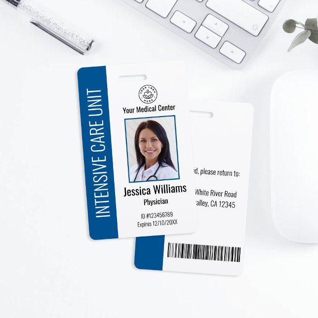 Personalized Hospital Employee Logo & Photo ID Badge (Creator Uploaded)