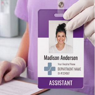 Personalized Hospital Employee Logo & Photo ID Badge