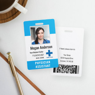Personalized Hospital Employee Logo & Photo ID Badge