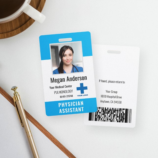 Personalized Hospital Employee Logo & Photo ID Badge (Creator Uploaded)