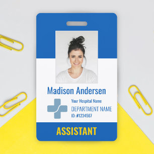 Personalized Hospital Employee Logo & Photo ID Badge