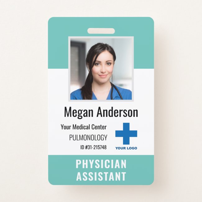 Personalized Hospital Employee Logo & Photo ID Badge