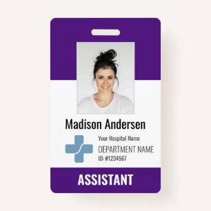 Personalized Hospital Employee Logo & Photo ID Badge