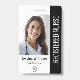 Personalized Hospital Employee Logo & Photo ID Badge